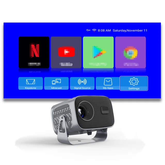 Projecteur smart led écran vidéo full hd mini LCD home vidéo smart projecteur extérieur android 4k